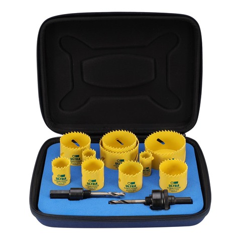 Набор коронок Bi-metall 19-68мм HSSE-Co8 12пр 5,5Tpi ULTRA SCY 3627