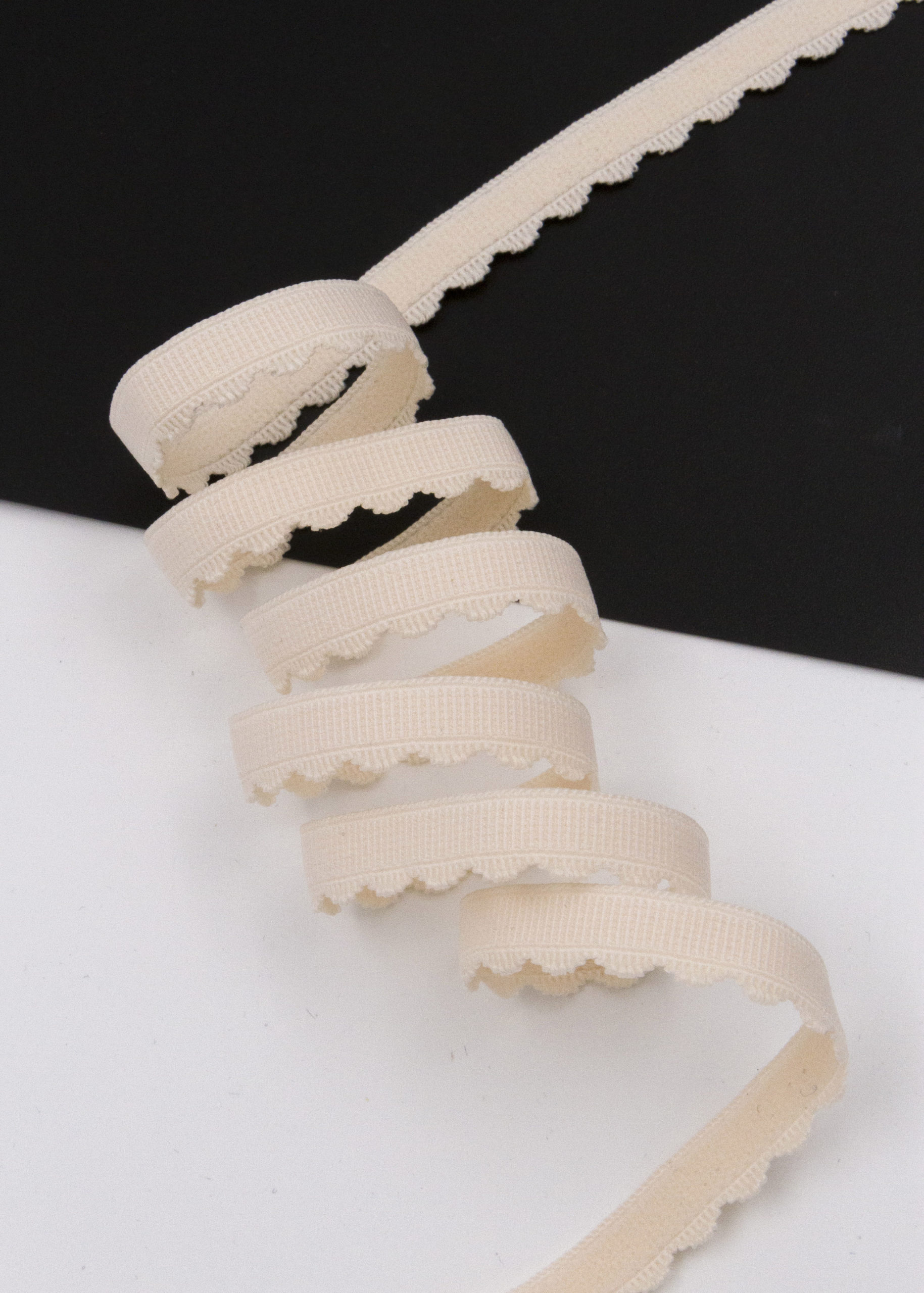 Резинка отделочная жасмин ажурная ширина 10 мм с учетом фестона Lauma (Латвия)