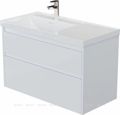 Aquanet 365907 Тумба с раковиной Nova Lite 2.0 100 L 2 ящ. цв. белый глянец (365907) фото