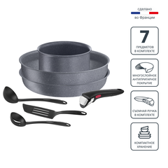 Набор посуды со съемной ручкой Tefal Ingenio Natural Force 7 предметов 16/26/26 см L3969072