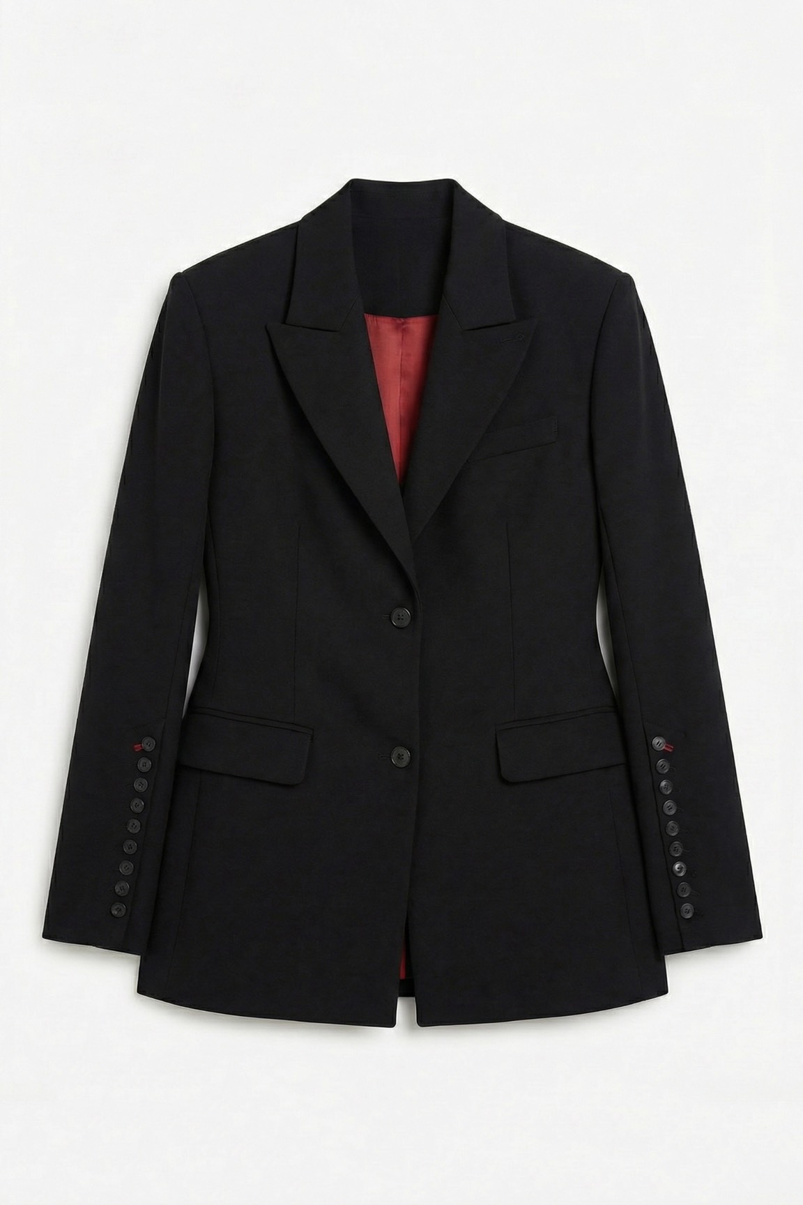 Жакет с объемными плечами, черный