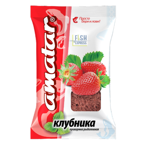 Прикормка Amatar КЛУБНИКА 750г 10 шт/уп.