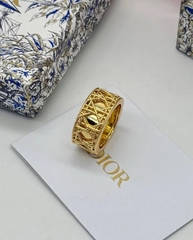 Широкое кольцо шайба ажурное CDior