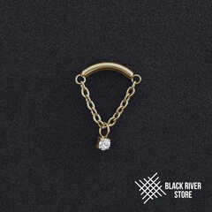 Pendant Luna Chain Crystal PVD Yellow