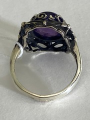 Лафар-аметист (кольцо из серебра)