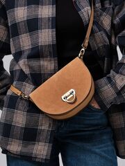 Сумка замшевая кросс-боди Azaro 31032 глина