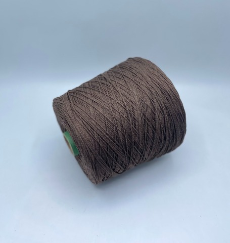 Бобинная пряжа (пр.Италия), art.Cotone, 350м/100 гр. 100%Хлопок, цвет-Коричневое мулине , арт.34812