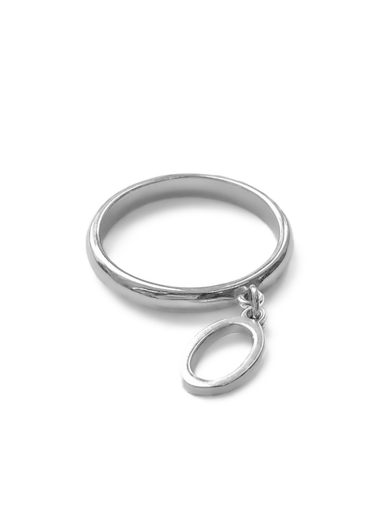 Серебряное кольцо «воплощение» с подвеской «О»