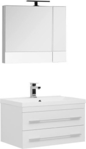 Aquanet 231060 Набор мебели Нота 75 (Нота new) цв.белый зеркало камерино (231060)