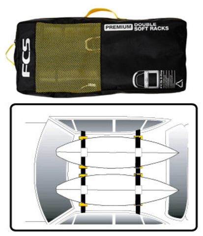 Ремни для перевозки сёрфборда FCS Premium Soft Racks Double (на две доски)