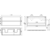 Sancos UR120-2EG Тумба подвесная  Urban 1190x450х550 мм, c двумя ящиками, оснащенными доводчиками, дуб галифакс натуральный