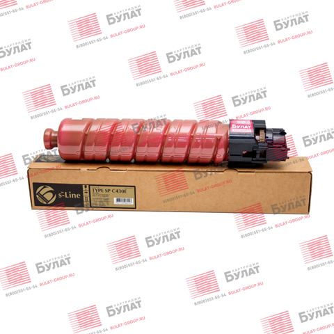 Тонер-картридж БУЛАТ s-Line SPC430E (821096) для Ricoh Aficio SP C430, SP C431 (Пурпурный, 24000 стр.)
