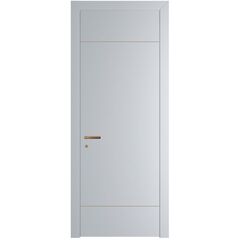 Межкомнатная дверь 43PWB лайт грей с латунным молдингом