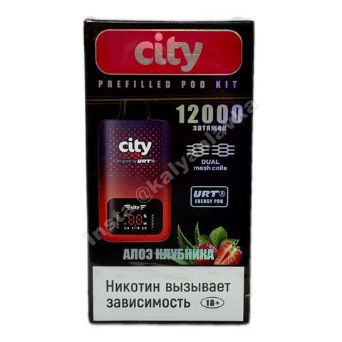 City Energy Pro URT POD Kit - Алоэ Клубника 12000 затяжек