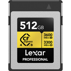 Карта памяти Lexar 512GB Professional GOLD Cfexpress B 4.0 3600/3300/3000 MB/s