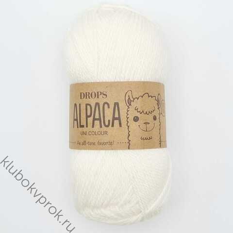 DROPS ALPACA UNI COLOUR 101, Белый