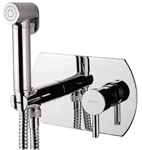 REMER N60W Гигиенический душ со смесителем скрытого монтажа (душевой шланг и скрытая часть в комплекте) minimal