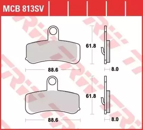 Колодки тормозные дисковые MCB813SV