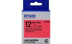 654007 Картридж EPSON с лентой LK-4RBP (лента пастел. черн./красн. 12/9)