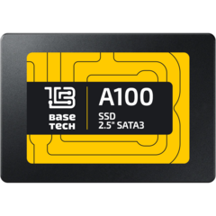 SSD BaseTech A100 1Тб, 2.5", SATA3, Bulk, QLC, Чтение:550мб/с, Запись:450мб/с (SSDBTA1001TB)