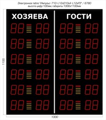 Табло для баскетбола Импульс 710-L12xD10x4-L12xS5