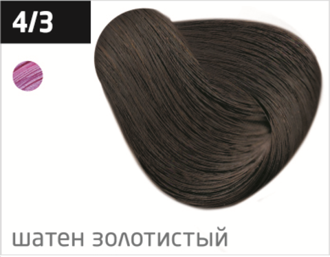 OLLIN performance 4/3 шатен золотистый 60мл перманентная крем-краска для волос