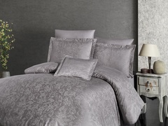 Комплект постельного белья DO&CO Тенсель жаккард  EXCLUSIVE 250TC SANDRA 2 спальный (Евро) цвет серо-коричневый фото 1