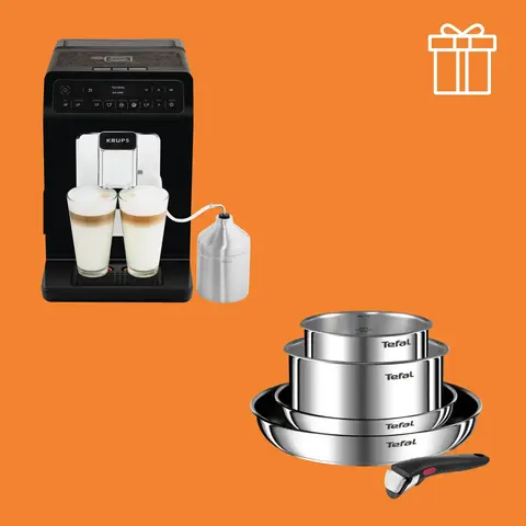 Автоматическая кофемашина KRUPS EA891810 + Набор посуды Ingenio Cook Eat 10 предметов L881SA04