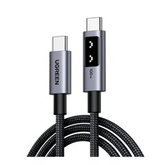 Кабель  UGREEN L509 (45612) UNO Type C 2.0 Male To Type C 2.0 Male 5A Data Cable, 0,5м, черный/серый