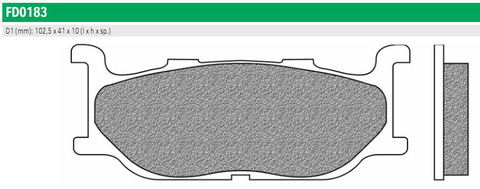 FD0183BT Тормозные колодки дисковые мото ROAD TOURING ORGANIC (FDB781P)   NEWFREN