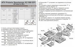 Защита порогов для POLARIS Sportsman 500/800 Touring/X2 2007-11 STORM 1372