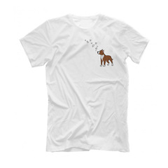 Футболка "Стафф и бабочки - рисунок"