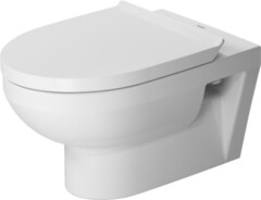 Унитаз подвесной Duravit DuraStyle Basic Rimless безободковый с сиденьем с микролифтом, белый/хром 45620900A1