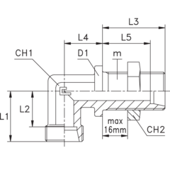 Соединение PD90 DL08 M14х1.5 (корпус) CAST
