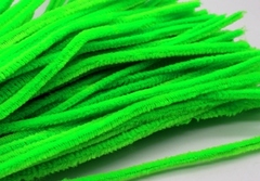 Проволока шенил/синель для рукоделия 30 см, ярко-зеленый