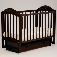 АБ 24.2 " Орхидея" кровать детская  маятниковая  поперечн с шариками (орех светлый)