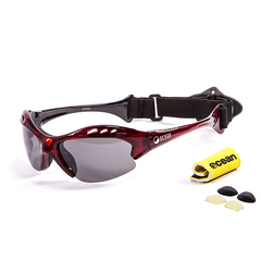 Спортивные очки OCEAN Mauricio Transparent Red / Grey Polarized lenses
