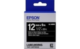 654009 Картридж EPSON с лентой LK-4BWV (лента яркая 12мм, Черн./Бел. )