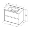 Aquanet 269303 Тумба Милан 80 Черный глянец (269303)