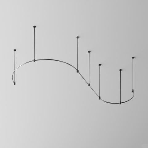 Шинопровод магнитный круглый из полукругов Maytoni FLARITY TRX154-2SR-D1200-B, d1200мм