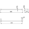 Kludi 5897953 Kludi 58 979 53 Vela R Держатель для полотенец, L=600 мм, белый матовый