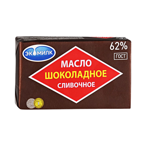 Масло сливочное шоколадное Экомилк 62% 180гр
