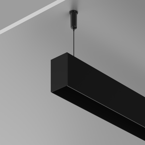 Алюминиевый профиль Maytoni накладной-подвесной 35x51 (Черный, 2 м), ALM-3551-B-2M 633011