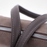 Сумка Саломея 1155 эко-замша серый шоколад