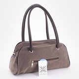 Сумка Саломея 501 эко-замша серый шоколад