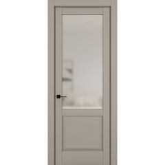 Купить Межкомнатная дверь керамик NC 10 бежевый остеклённая