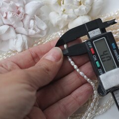 Жемчуг натуральный речной, рис, 3,5-4,2 мм, 1 нить, Ж018