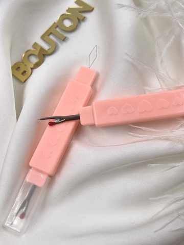 Вспарыватель с нитковдевателем 2в1 розовый