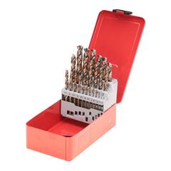 Набор сверл по металлу 1-13мм 25шт DIN338 HSSE-Co5 130° (мет. кейс) Ruko 215215(K)