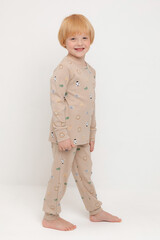 пижама  для мальчика  К 1552/темно-бежевый,зоопарк